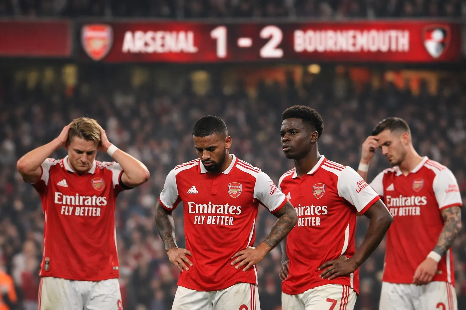 Arsenal Premier League title hopes rocked by Bournemouth