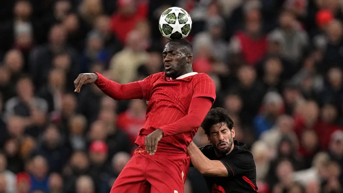 Ibrahima Konaté in action for Liverpool as Real Madrid close in on signing the French centre-back this summer transfer window