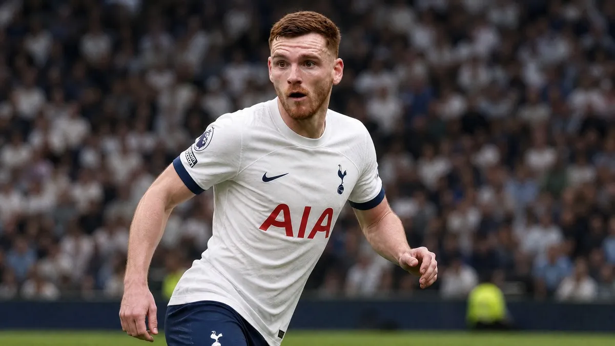 Andy Robertson in action after completing his free transfer from Liverpool to Tottenham Hotspur