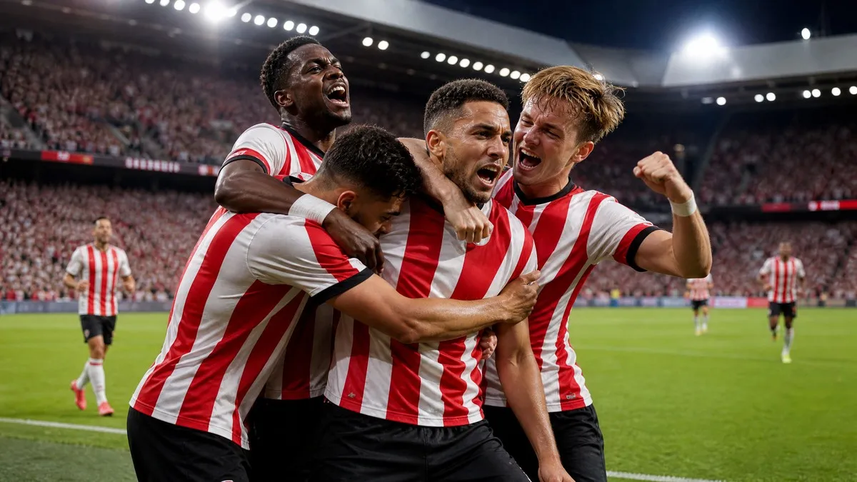 PSV Eindhoven players celebrate at the Philips Stadion as Wim Kieft warns of a summer rebuild