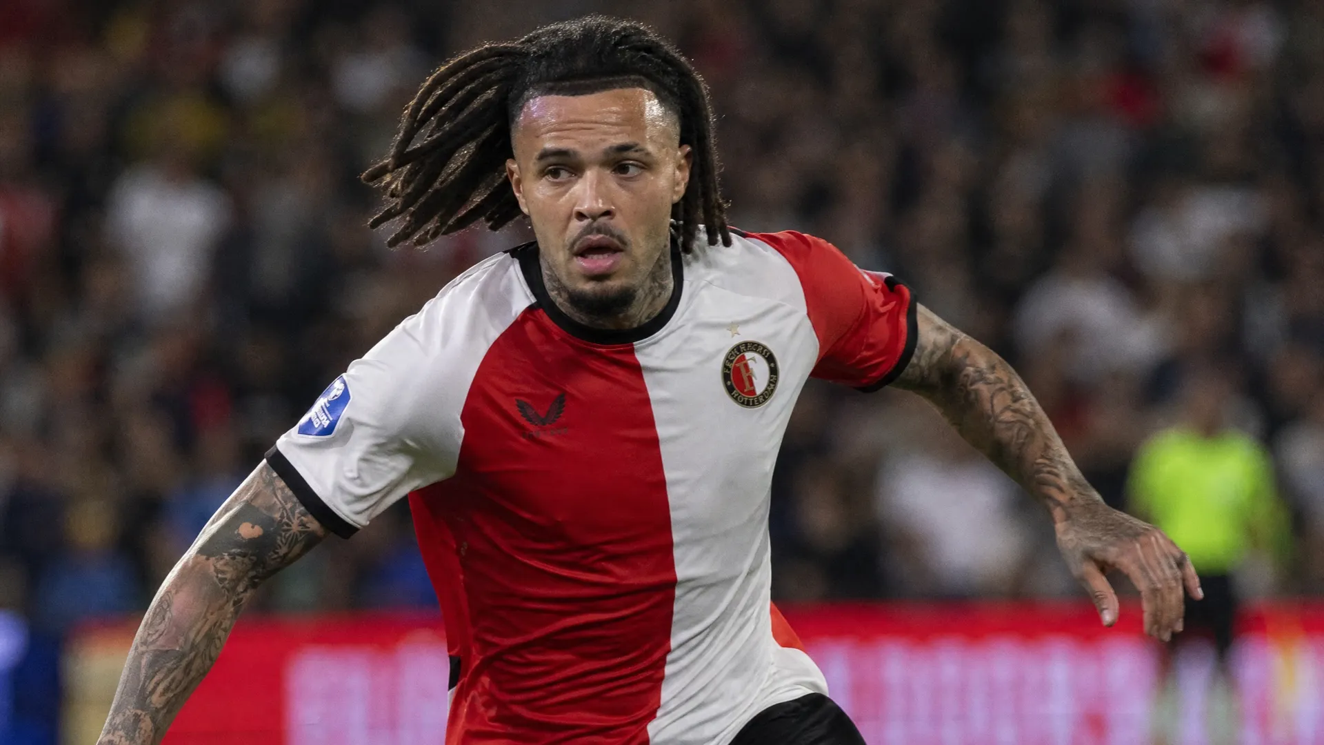 Quilindschy Hartman in action for Feyenoord as transfer speculation grows following Burnley relegation