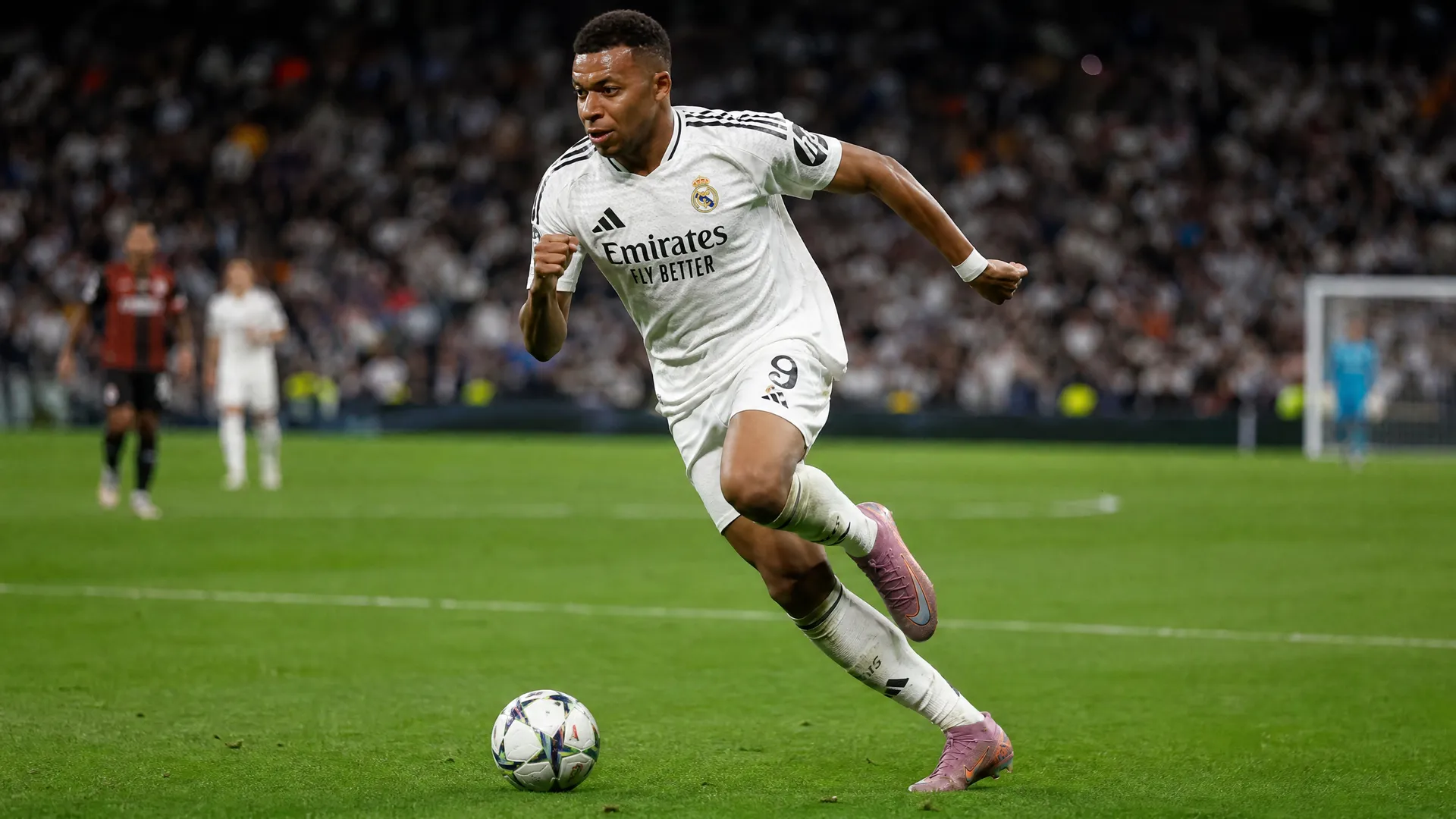 Kylian Mbappe in action for Real Madrid as Premier League transfer talk grows with Manchester United links