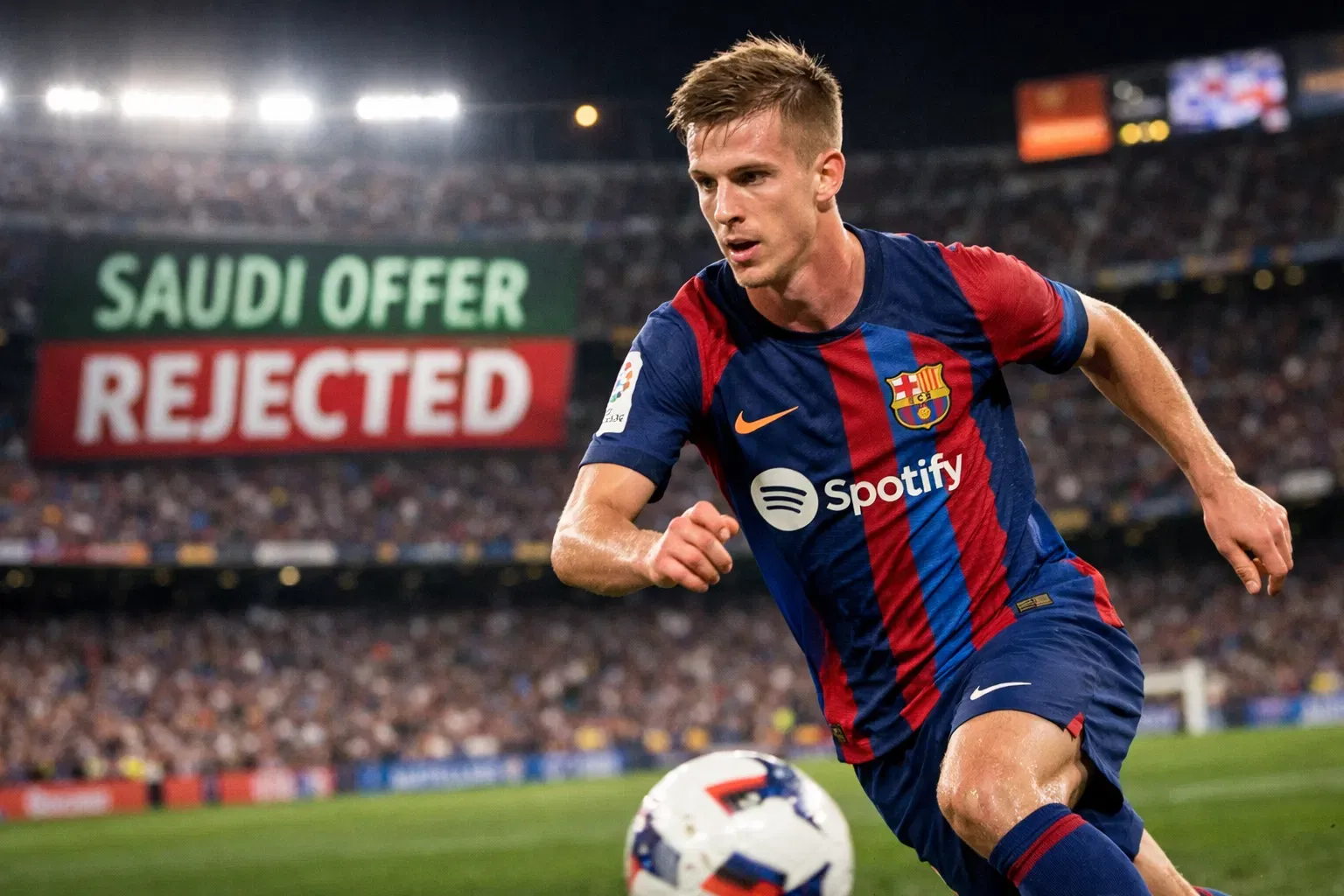 Dani Olmo Barcelona news: €60m Saudi offer rejected