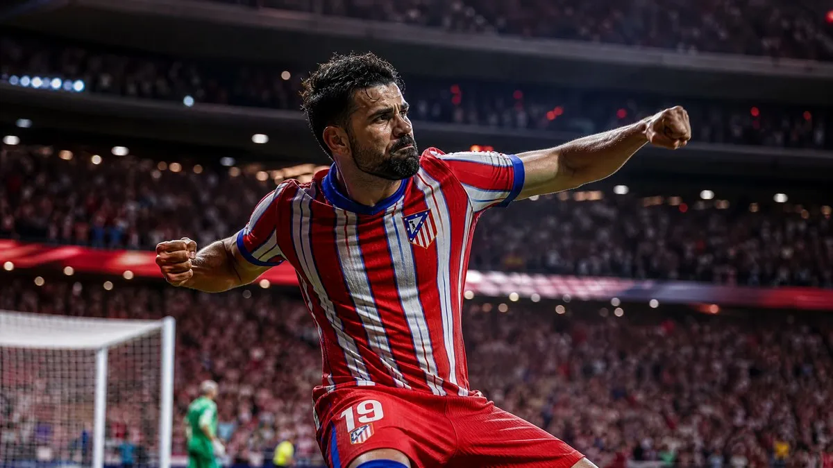 Julian Alvarez in Atletico Madrid kit celebrating as Real Madrid and Barcelona circle a €150m transfer