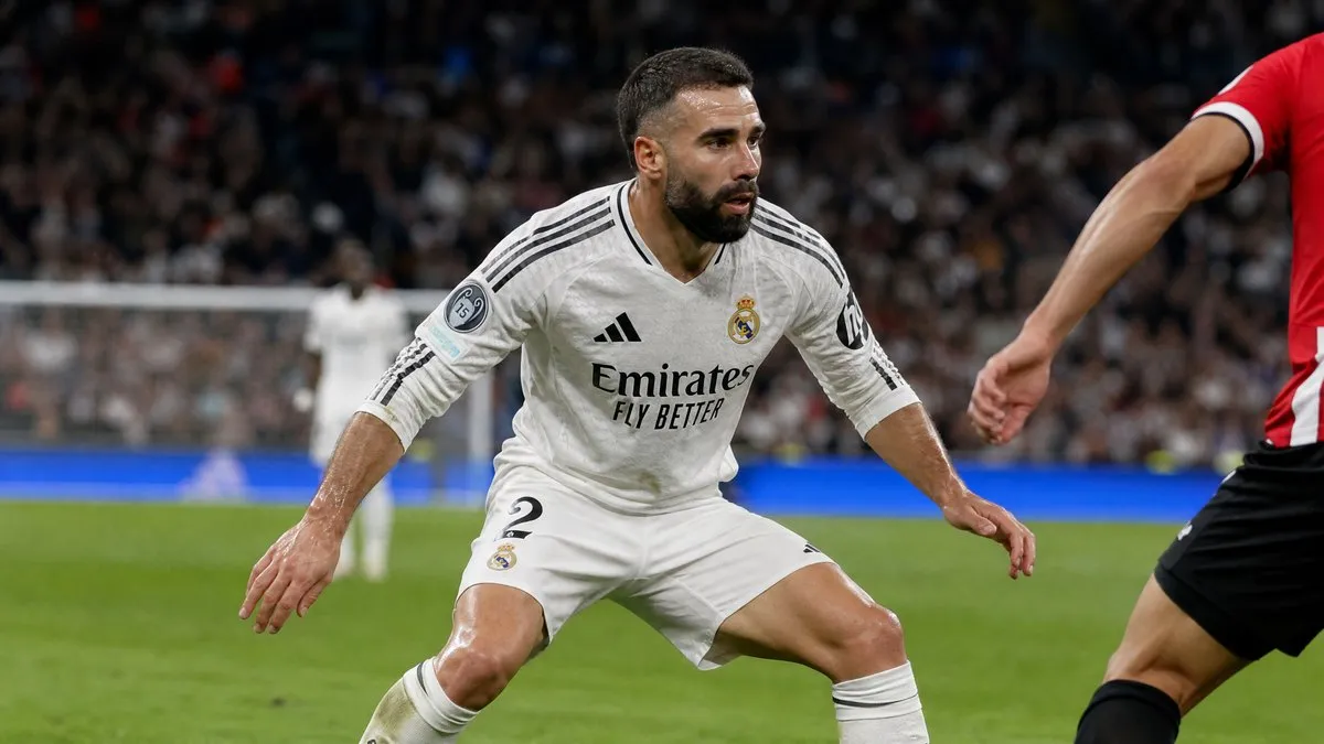 Dani Carvajal in action for Real Madrid as Como FC and Cesc Fabregas plot a bold Champions League transfer move
