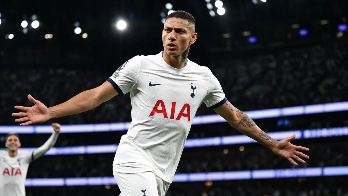 Richarlison in action for Tottenham Hotspur as Roberto De Zerbi plans a major Spurs rebuild this summer