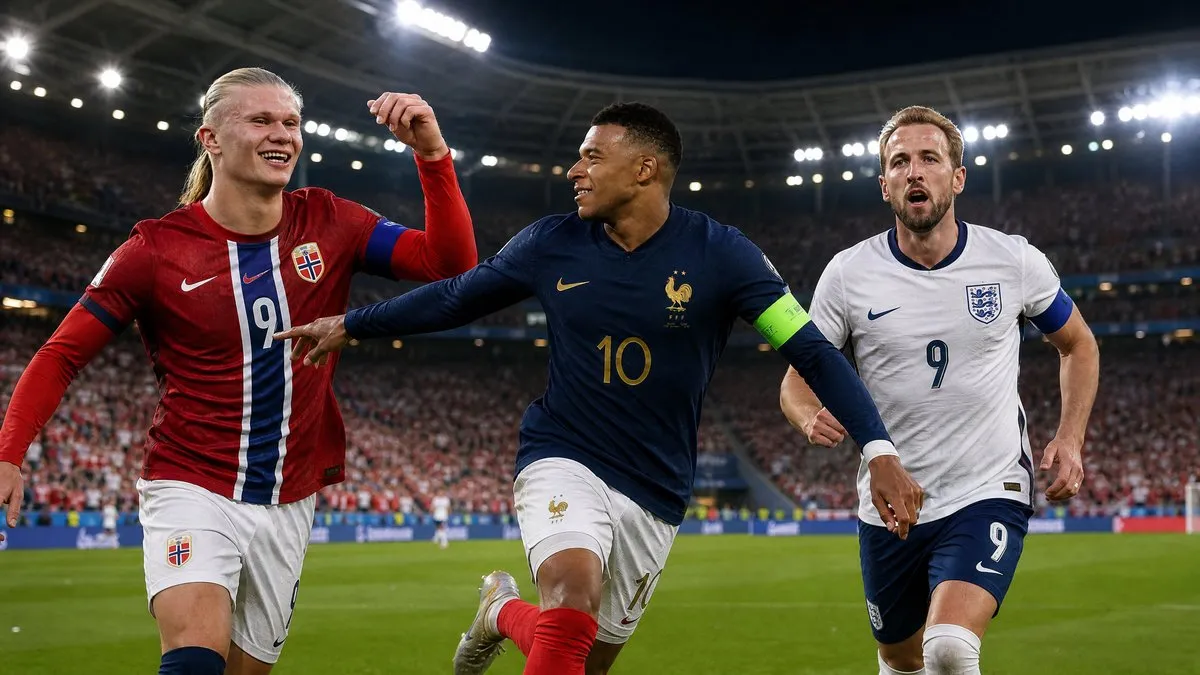 Erling Haaland, Kylian Mbappé and Harry Kane lead Europe's top strikers into the 2026 FIFA World Cup