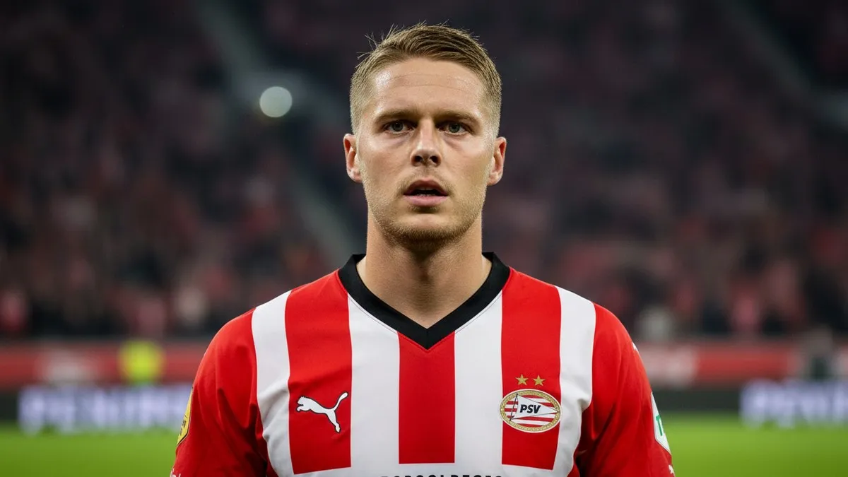 Joey Veerman in PSV Eindhoven kit looking determined as Koeman criticism and Inter Milan transfer links intensify