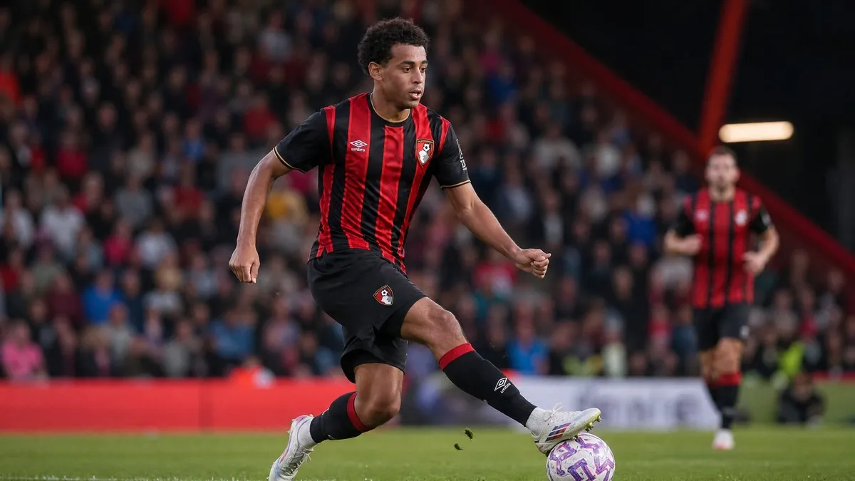 Tyler Adams in action for AFC Bournemouth in the Premier League as Manchester United plan a summer transfer move